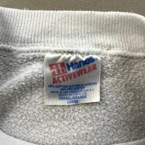 Vintage Technology Sweatshirt Adult Small White Crewneck Computer Software 90s - Picture 4 of 8